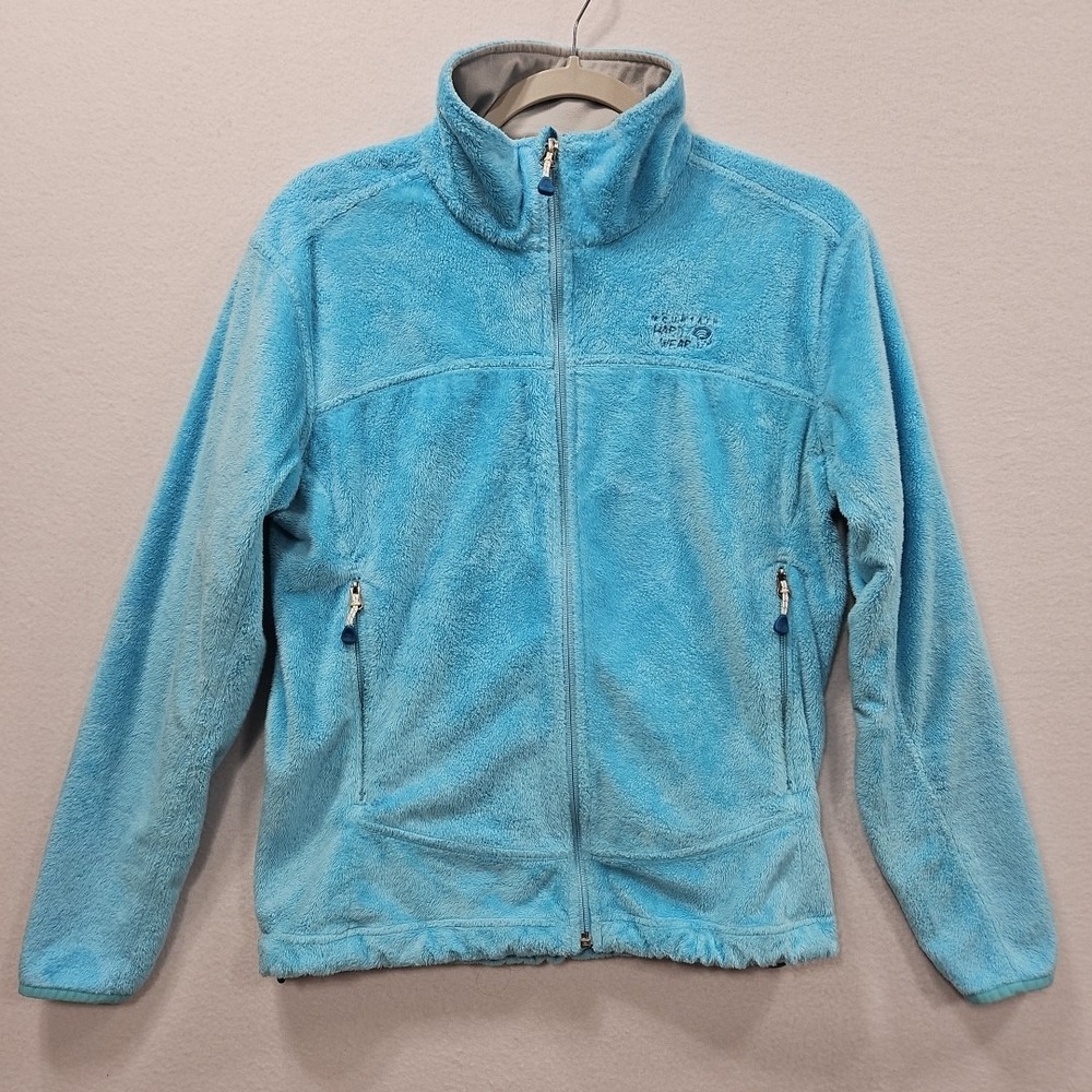 Mountain Hardwear Jacket Womens Medium Blue Fleece Pyxis Full Zip Hiking‎ OL3866